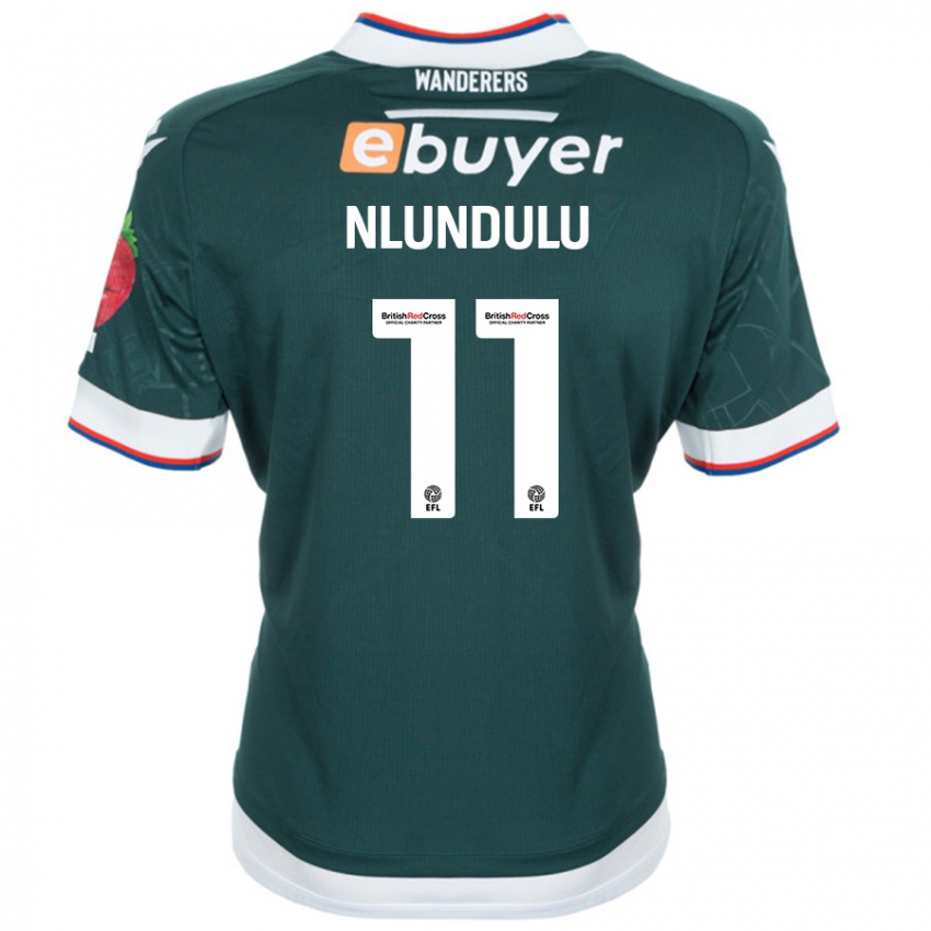 Niño Camiseta Dan Nlundulu #11 Verde Oscuro 2ª Equipación 2024/25 La Camisa Perú