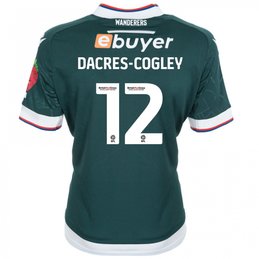 Niño Camiseta Josh Dacres-Cogley #12 Verde Oscuro 2ª Equipación 2024/25 La Camisa Perú