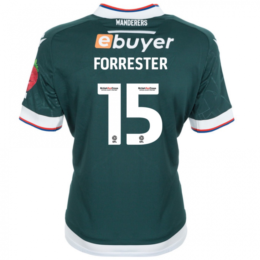 Niño Camiseta Will Forrester #15 Verde Oscuro 2ª Equipación 2024/25 La Camisa Perú