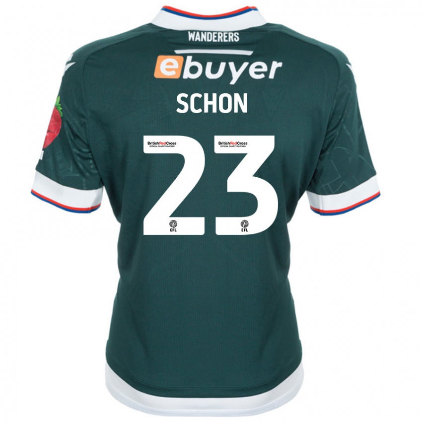 Niño Camiseta Szabolcs Schön #23 Verde Oscuro 2ª Equipación 2024/25 La Camisa Perú