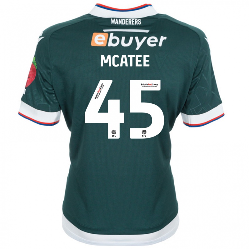 Niño Camiseta John Mcatee #45 Verde Oscuro 2ª Equipación 2024/25 La Camisa Perú