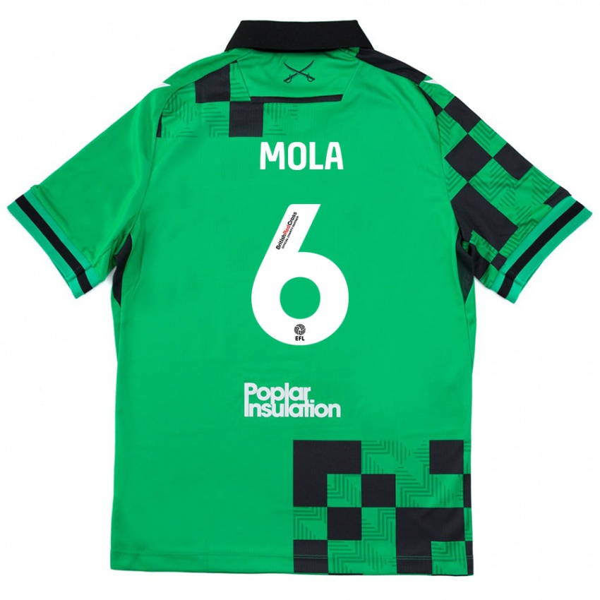 Niño Camiseta Clinton Mola #6 Verde Negro 2ª Equipación 2024/25 La Camisa Perú