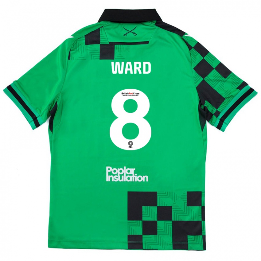 Niño Camiseta Grant Ward #8 Verde Negro 2ª Equipación 2024/25 La Camisa Perú