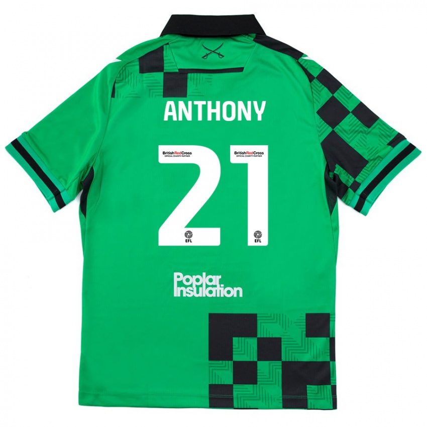 Niño Camiseta Micah Anthony #21 Verde Negro 2ª Equipación 2024/25 La Camisa Perú