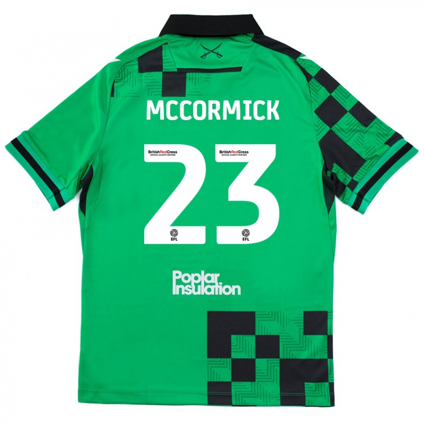 Niño Camiseta Luke Mccormick #23 Verde Negro 2ª Equipación 2024/25 La Camisa Perú