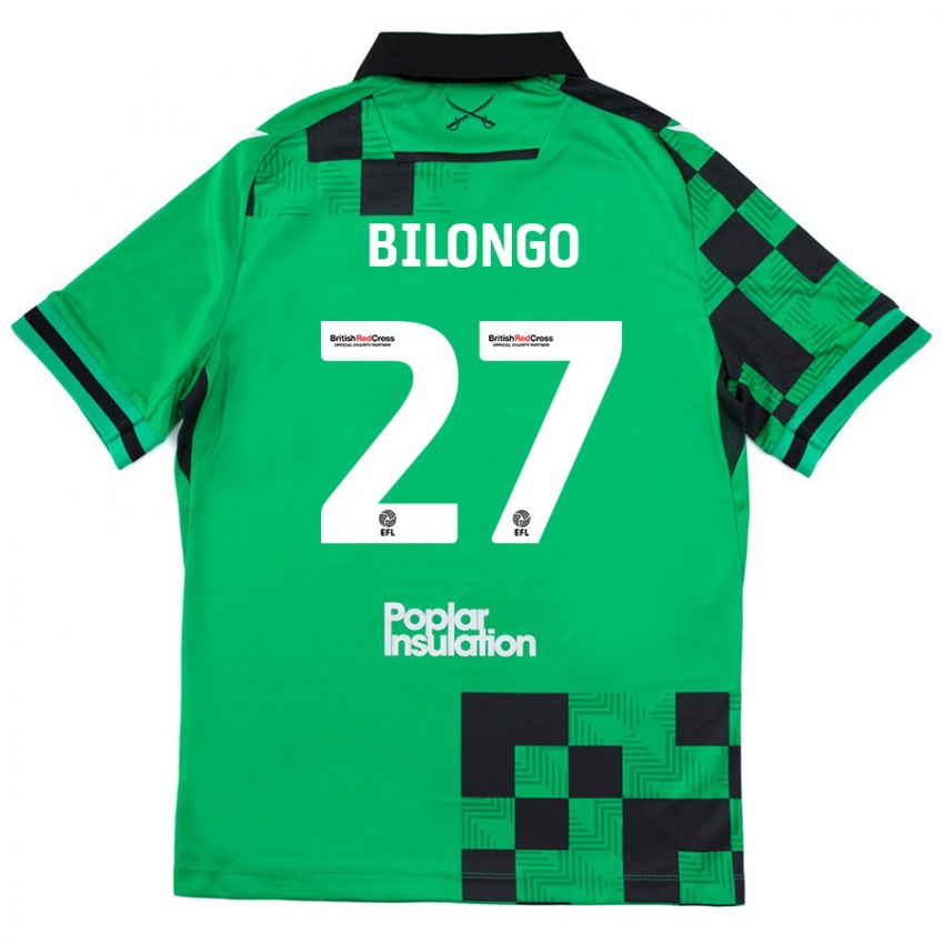 Niño Camiseta Bryant Bilongo #27 Verde Negro 2ª Equipación 2024/25 La Camisa Perú