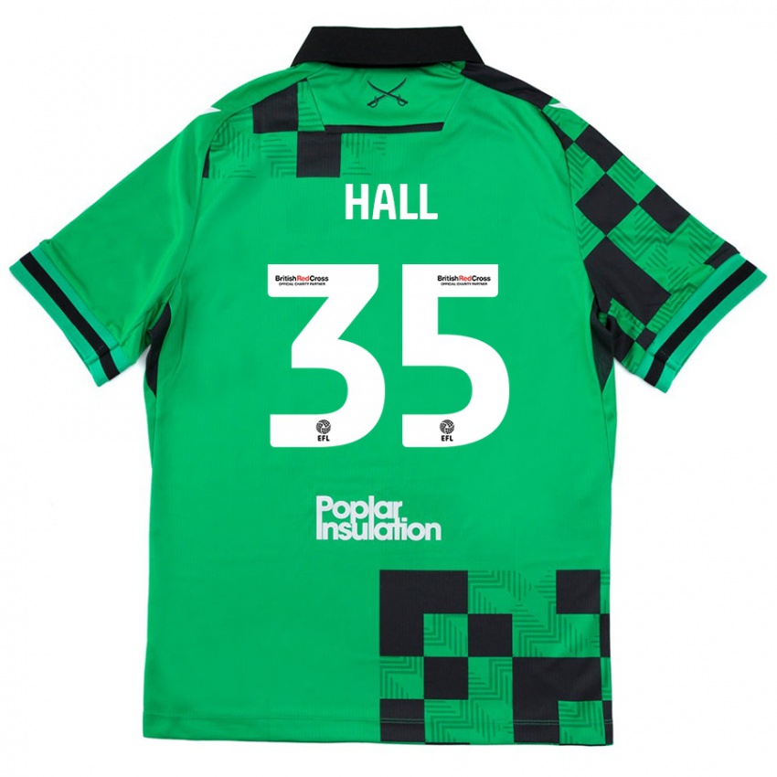 Niño Camiseta Matt Hall #35 Verde Negro 2ª Equipación 2024/25 La Camisa Perú