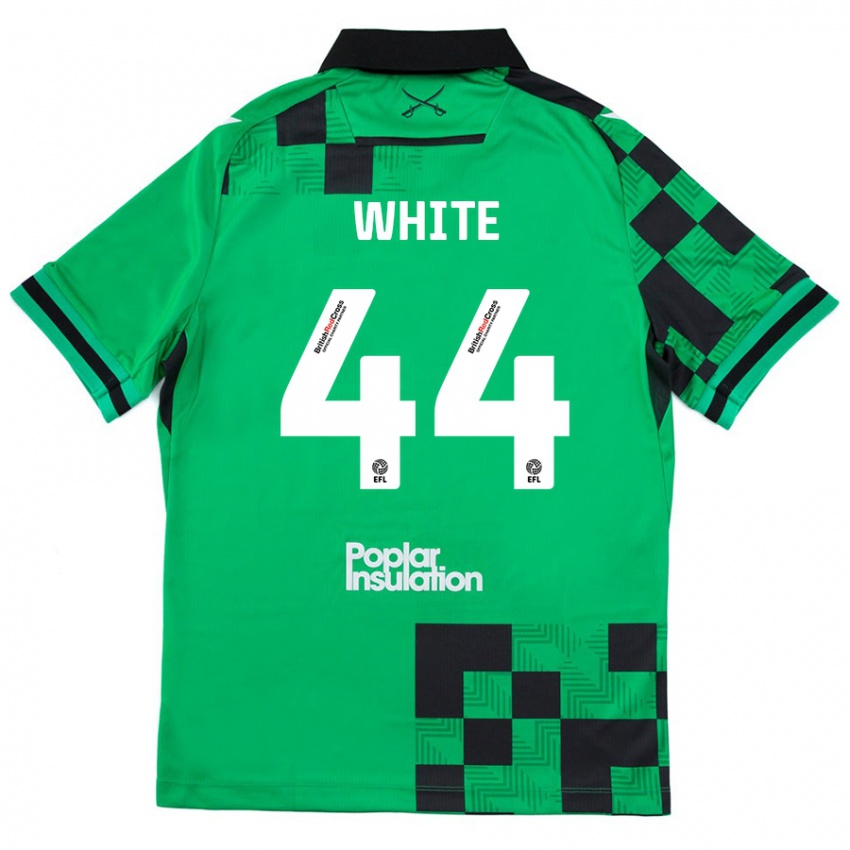 Niño Camiseta Charlie White #44 Verde Negro 2ª Equipación 2024/25 La Camisa Perú