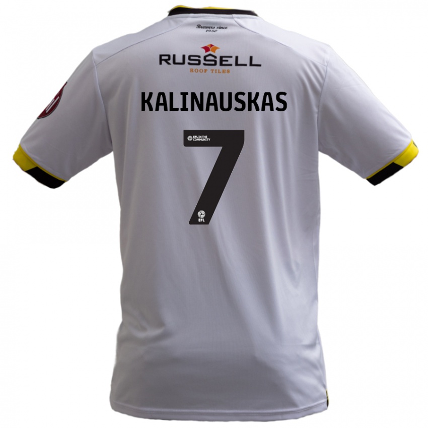 Niño Camiseta Tomas Kalinauskas #7 Blanco 2ª Equipación 2024/25 La Camisa Perú