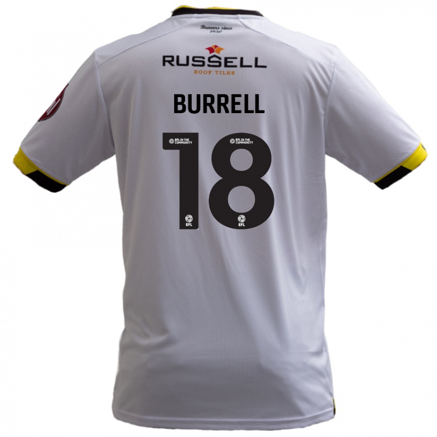 Niño Camiseta Rumarn Burrell #18 Blanco 2ª Equipación 2024/25 La Camisa Perú