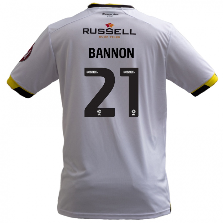 Niño Camiseta Alex Bannon #21 Blanco 2ª Equipación 2024/25 La Camisa Perú