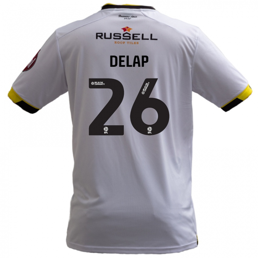 Niño Camiseta Finn Delap #26 Blanco 2ª Equipación 2024/25 La Camisa Perú