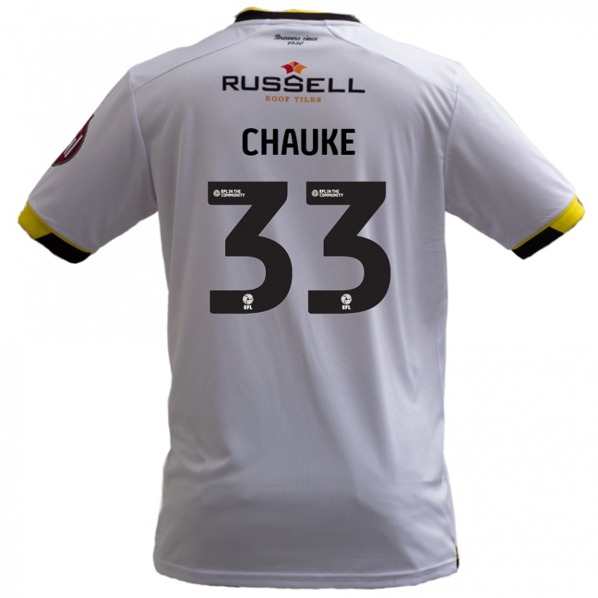 Niño Camiseta Kgaogelo Chauke #33 Blanco 2ª Equipación 2024/25 La Camisa Perú