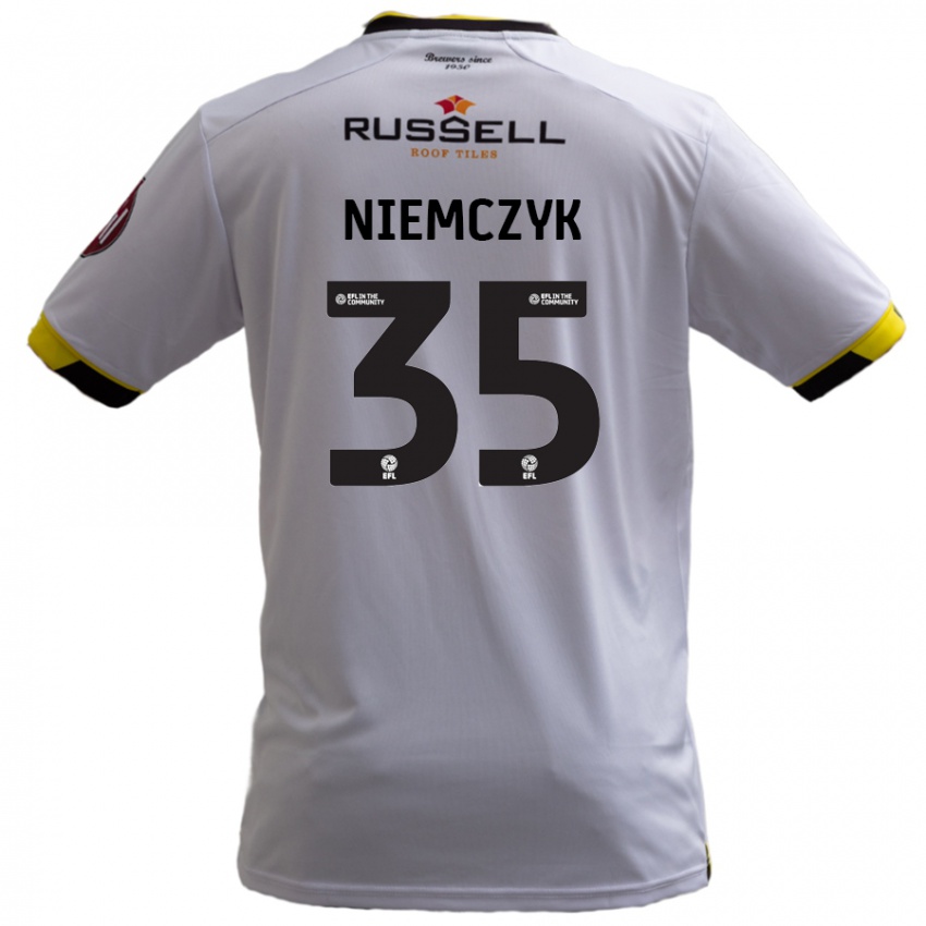 Niño Camiseta Jakub Niemczyk #35 Blanco 2ª Equipación 2024/25 La Camisa Perú