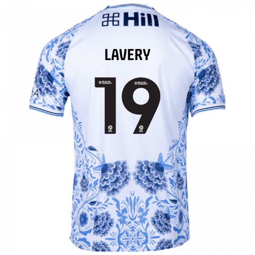 Niño Camiseta Shayne Lavery #19 Blanco Azul 2ª Equipación 2024/25 La Camisa Perú