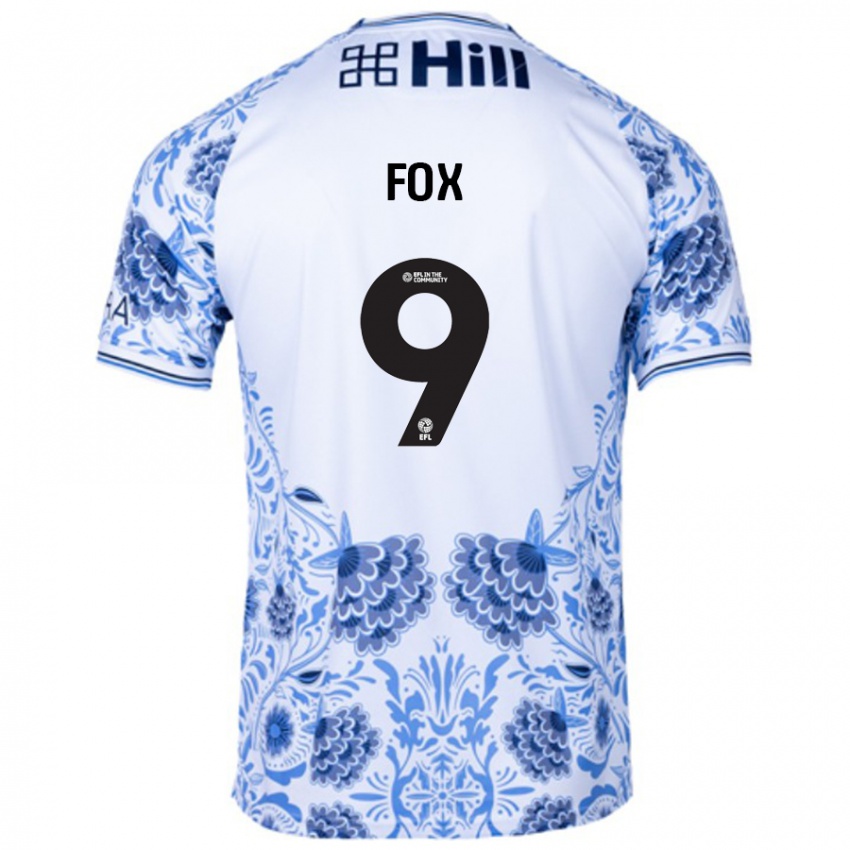 Niño Camiseta Ruth Fox #9 Blanco Azul 2ª Equipación 2024/25 La Camisa Perú