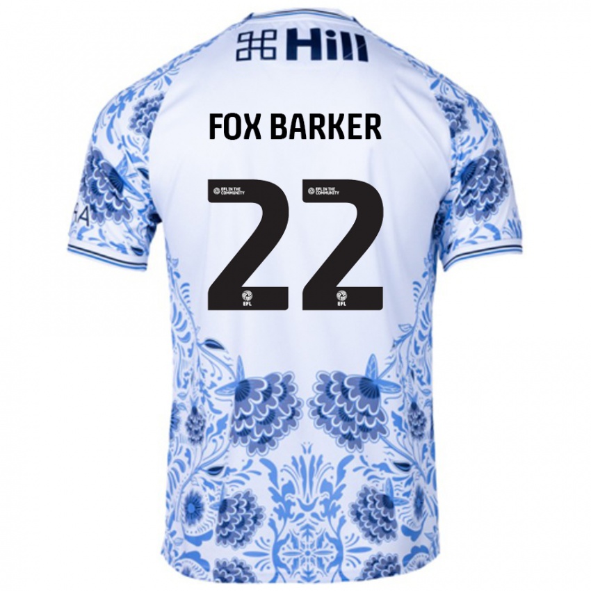 Niño Camiseta Mistie Fox-Barker #22 Blanco Azul 2ª Equipación 2024/25 La Camisa Perú