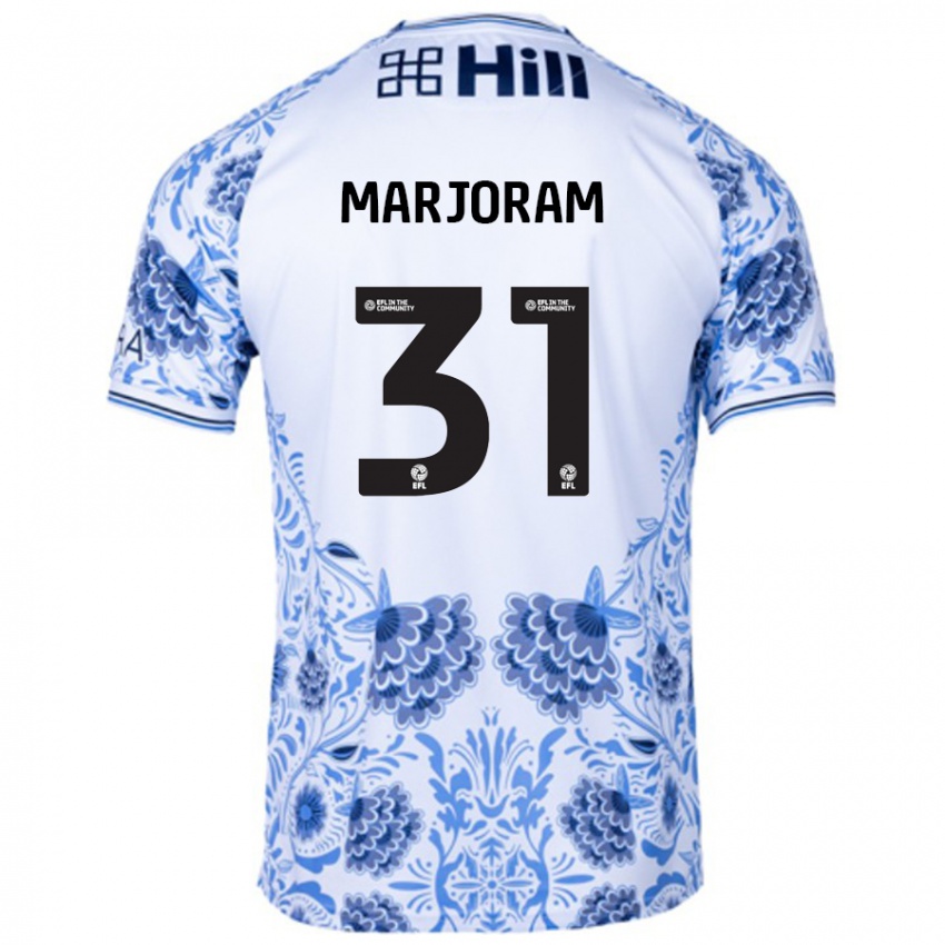 Niño Camiseta Sophie Marjoram #31 Blanco Azul 2ª Equipación 2024/25 La Camisa Perú