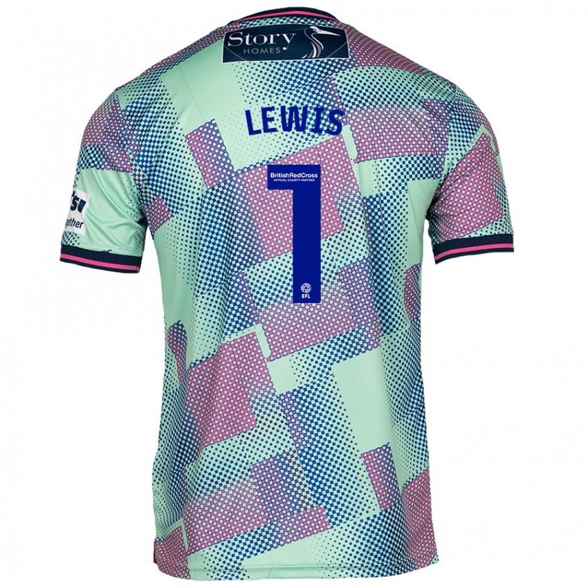 Niño Camiseta Harry Lewis #1 Verde 2ª Equipación 2024/25 La Camisa Perú