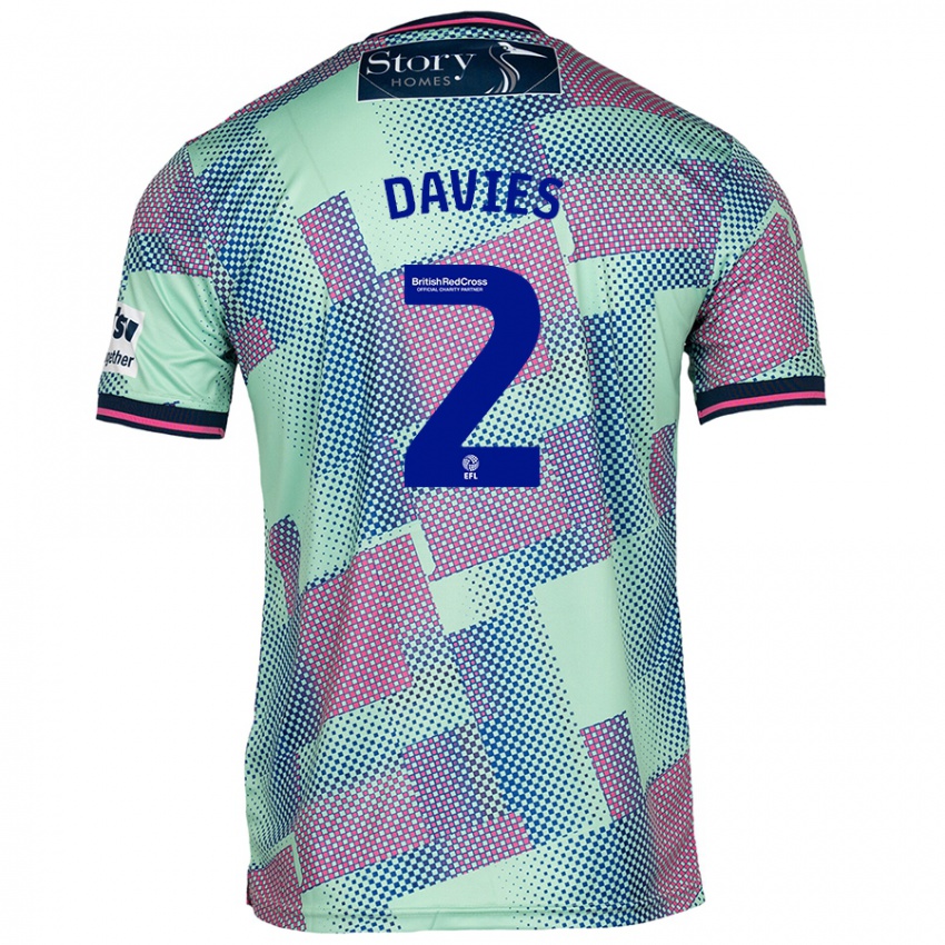 Niño Camiseta Archie Davies #2 Verde 2ª Equipación 2024/25 La Camisa Perú