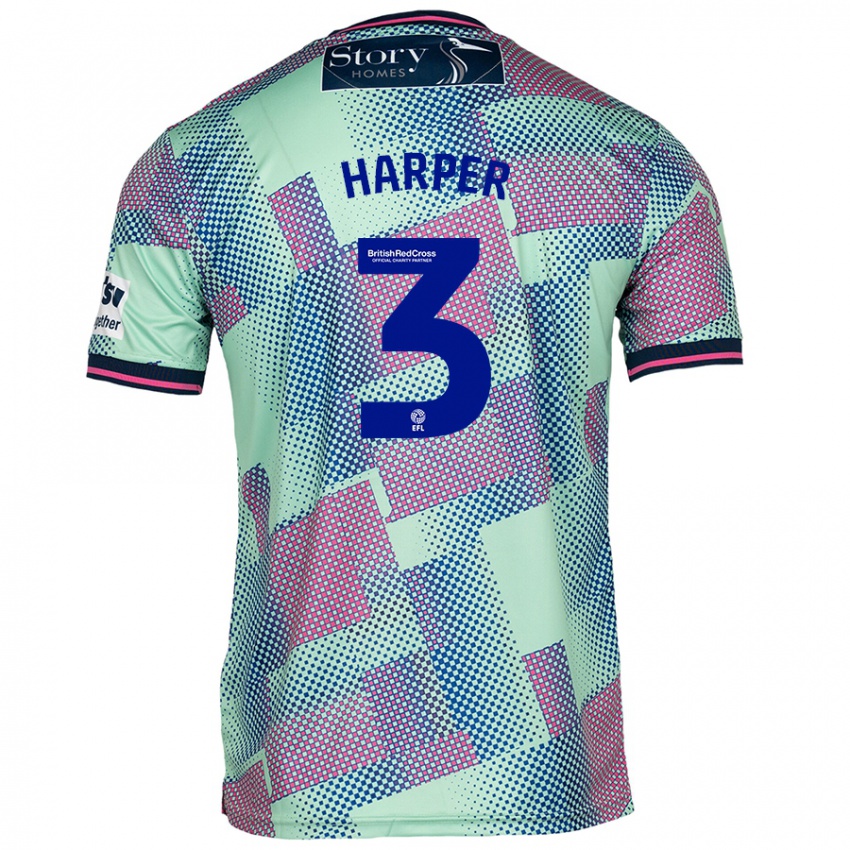 Niño Camiseta Cameron Harper #3 Verde 2ª Equipación 2024/25 La Camisa Perú