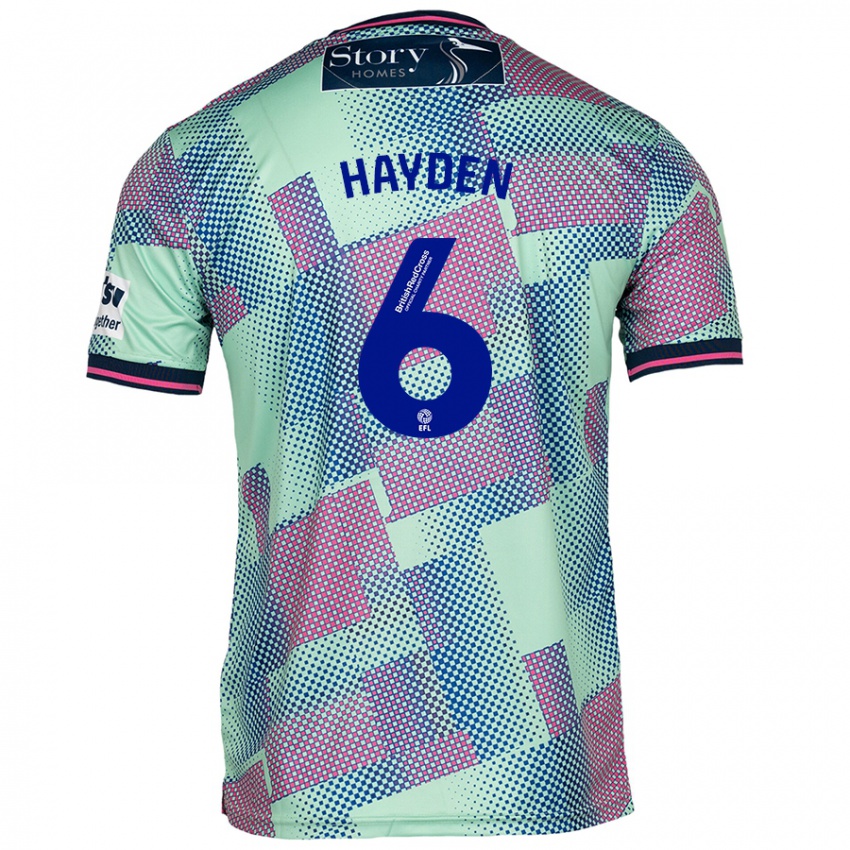 Niño Camiseta Aaron Hayden #6 Verde 2ª Equipación 2024/25 La Camisa Perú