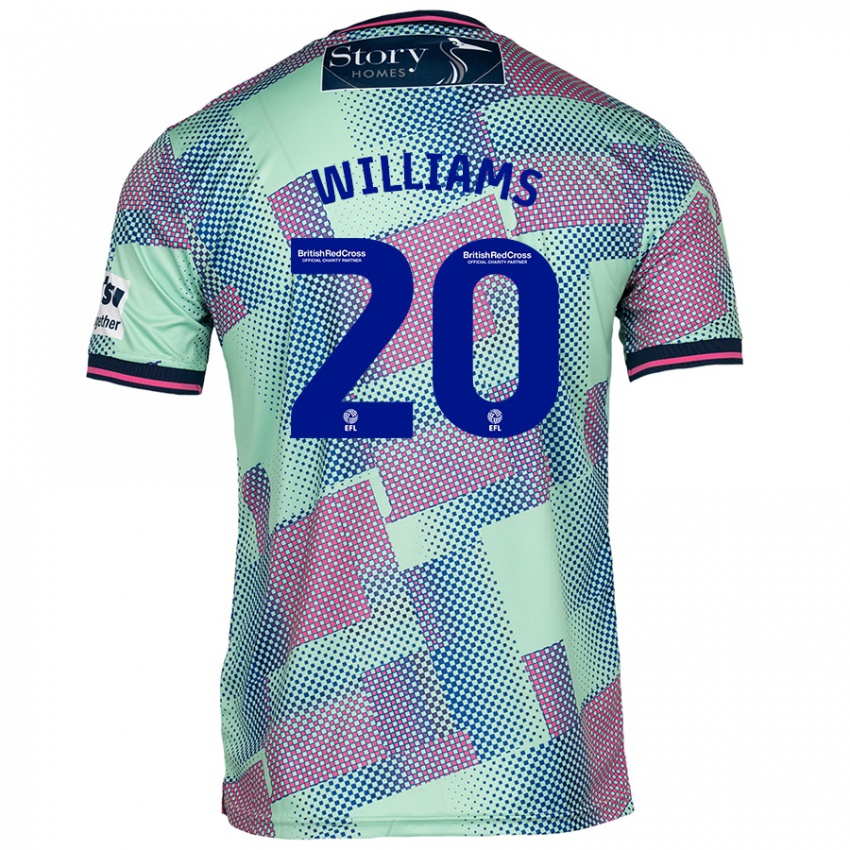 Niño Camiseta Ben Williams #20 Verde 2ª Equipación 2024/25 La Camisa Perú