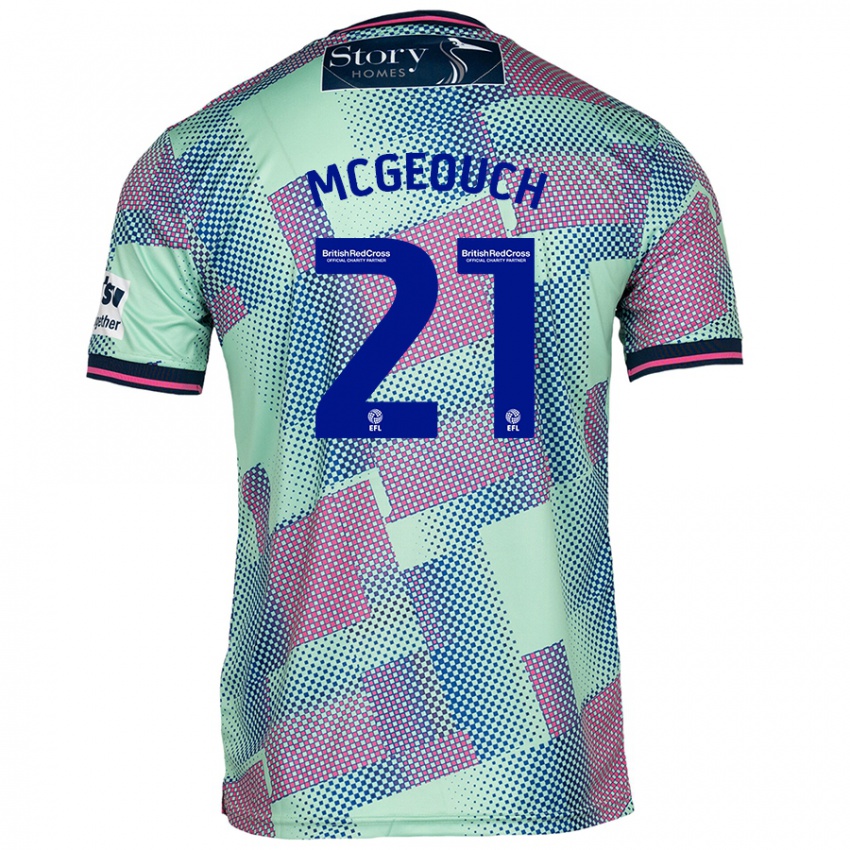 Niño Camiseta Dylan Mcgeouch #21 Verde 2ª Equipación 2024/25 La Camisa Perú