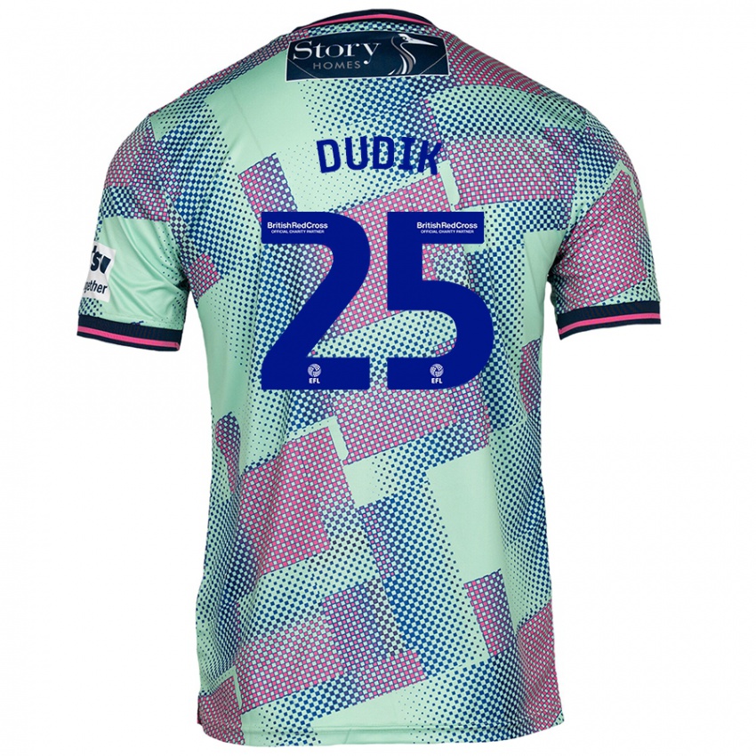 Niño Camiseta Anton Dudik #25 Verde 2ª Equipación 2024/25 La Camisa Perú