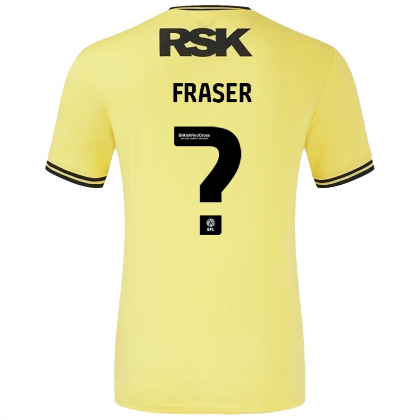 Niño Camiseta Scott Fraser #0 Amarillo Negro 2ª Equipación 2024/25 La Camisa Perú