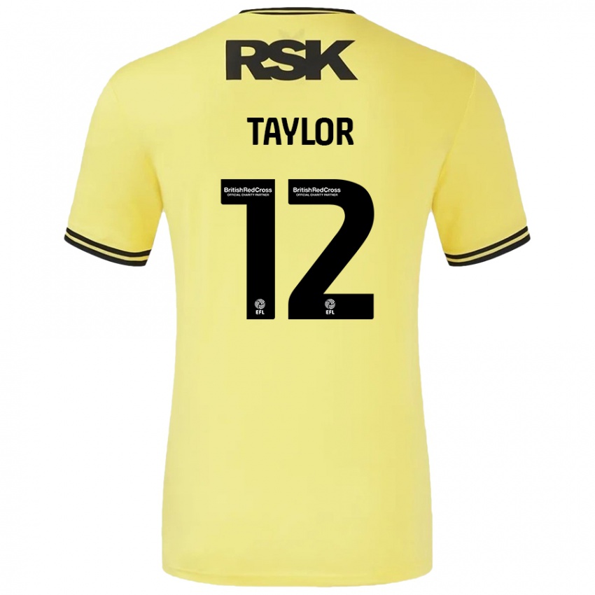 Niño Camiseta Terry Taylor #12 Amarillo Negro 2ª Equipación 2024/25 La Camisa Perú