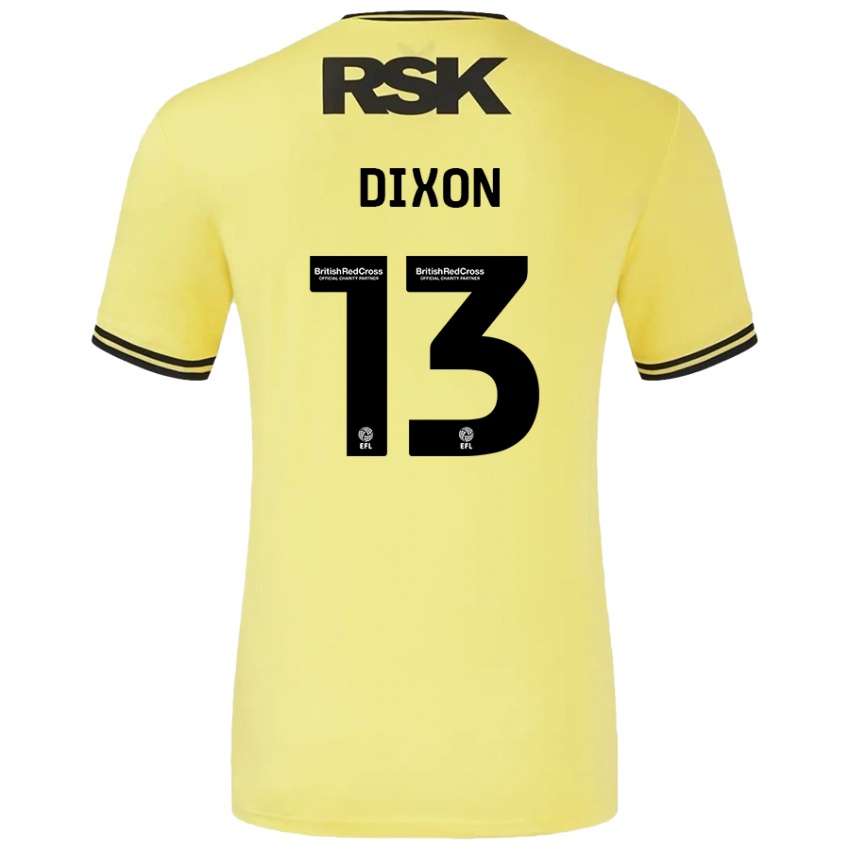 Niño Camiseta Kaheim Dixon #13 Amarillo Negro 2ª Equipación 2024/25 La Camisa Perú