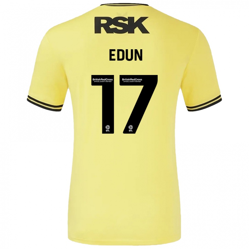 Niño Camiseta Tayo Edun #17 Amarillo Negro 2ª Equipación 2024/25 La Camisa Perú