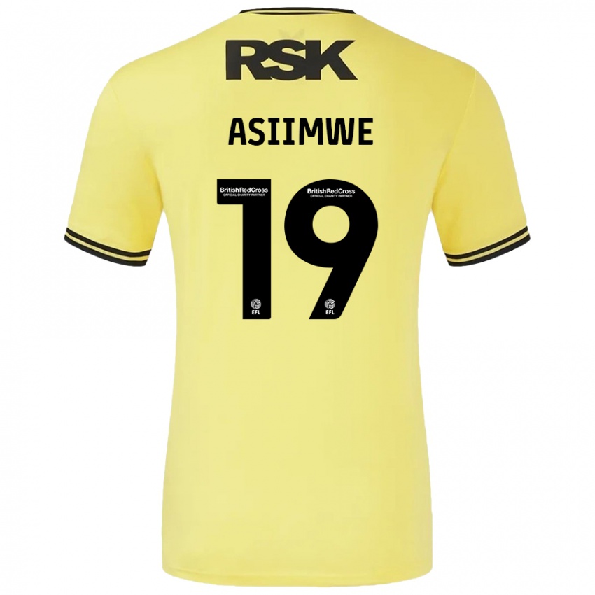 Niño Camiseta Nathan Asiimwe #19 Amarillo Negro 2ª Equipación 2024/25 La Camisa Perú