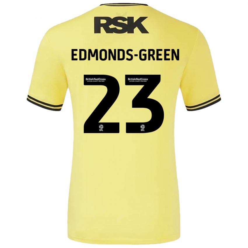 Niño Camiseta Rarmani Edmonds-Green #23 Amarillo Negro 2ª Equipación 2024/25 La Camisa Perú