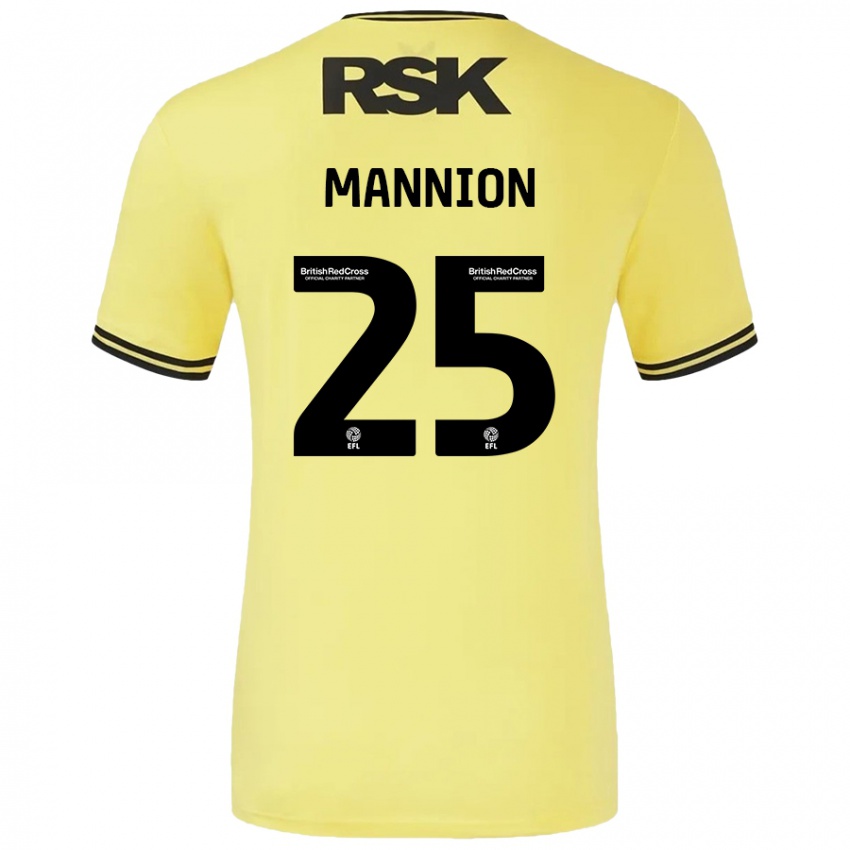 Niño Camiseta Will Mannion #25 Amarillo Negro 2ª Equipación 2024/25 La Camisa Perú