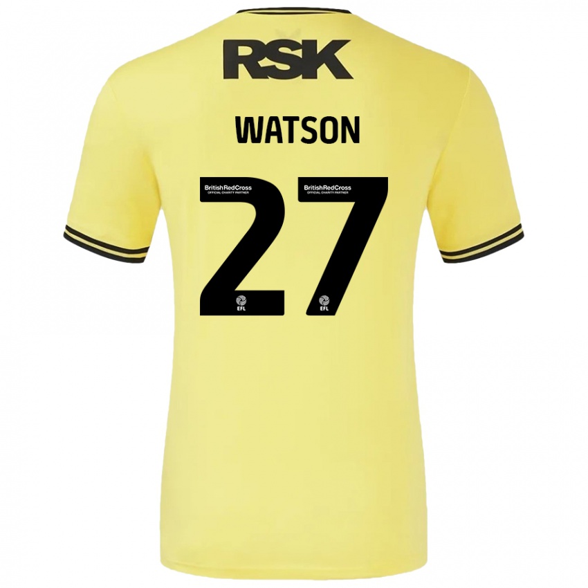 Niño Camiseta Tennai Watson #27 Amarillo Negro 2ª Equipación 2024/25 La Camisa Perú