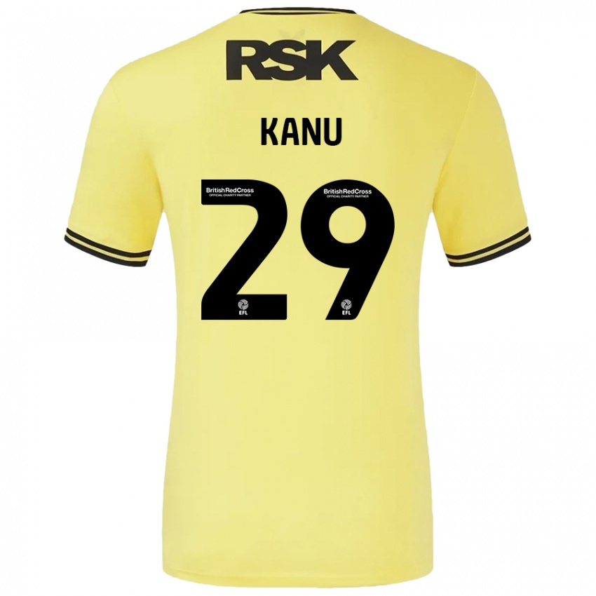 Niño Camiseta Daniel Kanu #29 Amarillo Negro 2ª Equipación 2024/25 La Camisa Perú