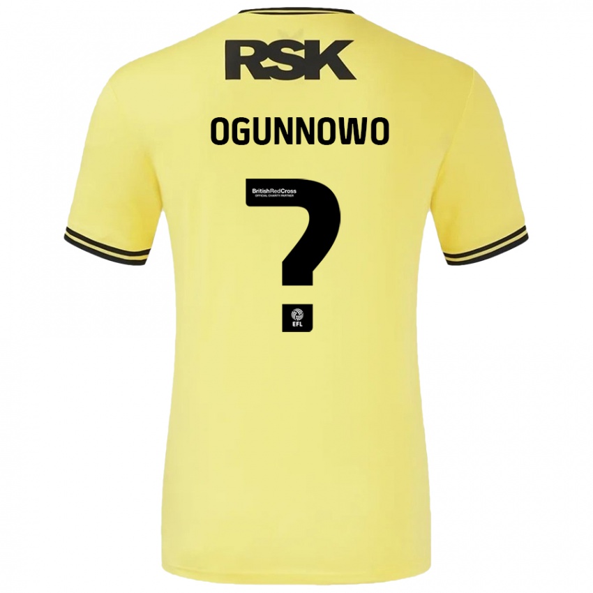 Niño Camiseta Joshua Ogunnowo #0 Amarillo Negro 2ª Equipación 2024/25 La Camisa Perú