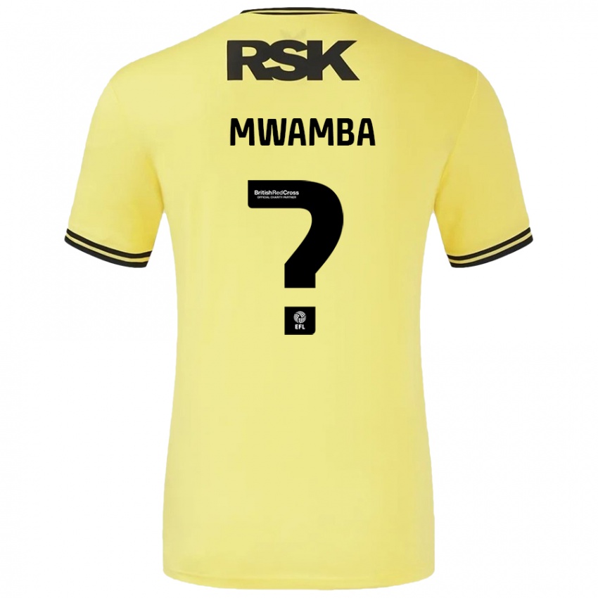 Niño Camiseta Alan Mwamba #0 Amarillo Negro 2ª Equipación 2024/25 La Camisa Perú