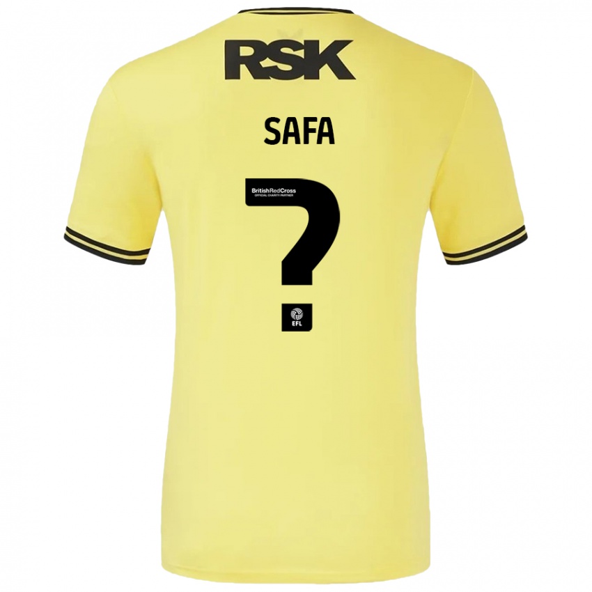 Niño Camiseta Jacob Safa #0 Amarillo Negro 2ª Equipación 2024/25 La Camisa Perú