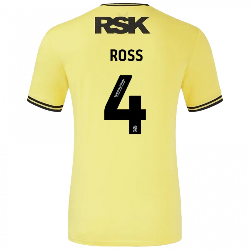 Niño Camiseta Mia Ross #4 Amarillo Negro 2ª Equipación 2024/25 La Camisa Perú