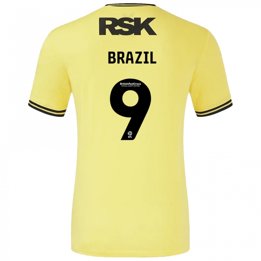 Niño Camiseta Ellie Brazil #9 Amarillo Negro 2ª Equipación 2024/25 La Camisa Perú