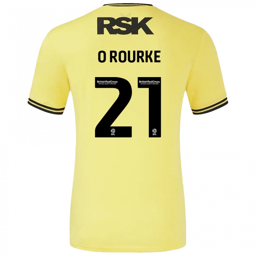 Niño Camiseta Sophie O'rourke #21 Amarillo Negro 2ª Equipación 2024/25 La Camisa Perú