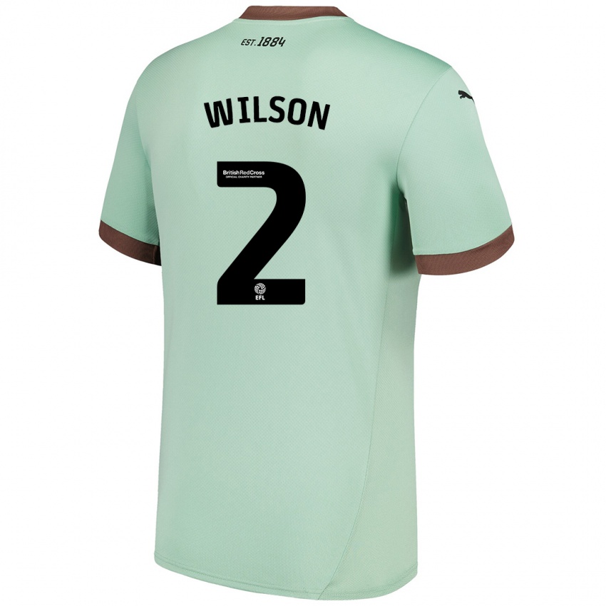 Niño Camiseta Kane Wilson #2 Verde Pálido 2ª Equipación 2024/25 La Camisa Perú