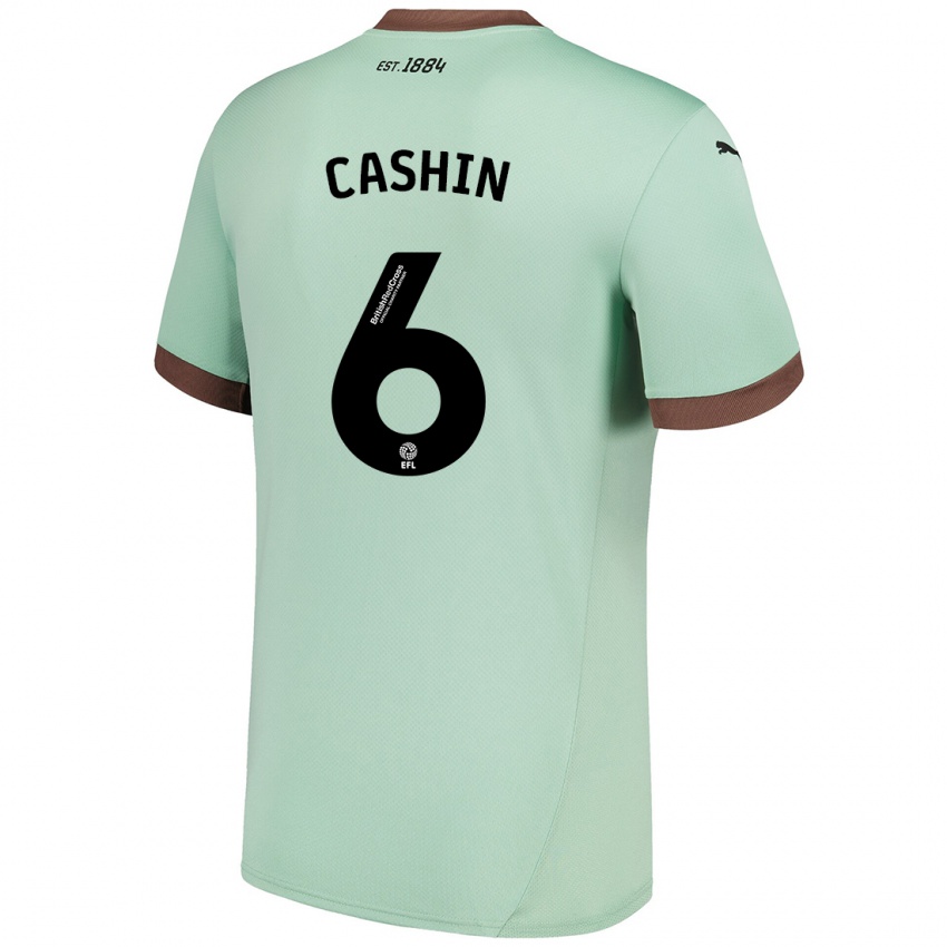 Niño Camiseta Eiran Cashin #6 Verde Pálido 2ª Equipación 2024/25 La Camisa Perú