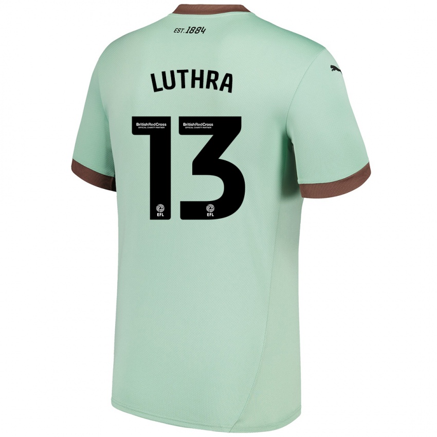 Niño Camiseta Rohan Luthra #13 Verde Pálido 2ª Equipación 2024/25 La Camisa Perú