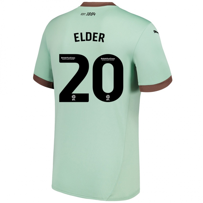 Niño Camiseta Callum Elder #20 Verde Pálido 2ª Equipación 2024/25 La Camisa Perú