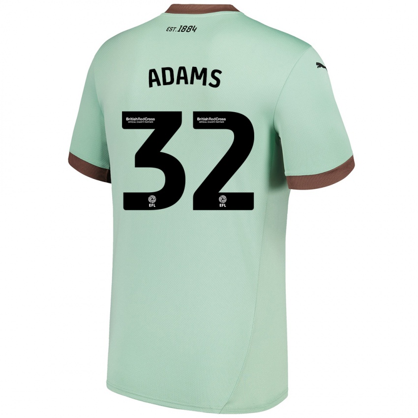 Niño Camiseta Ebou Adams #32 Verde Pálido 2ª Equipación 2024/25 La Camisa Perú