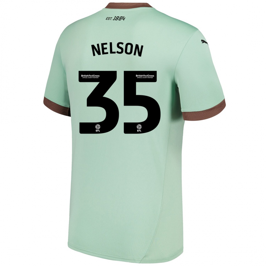 Niño Camiseta Curtis Nelson #35 Verde Pálido 2ª Equipación 2024/25 La Camisa Perú